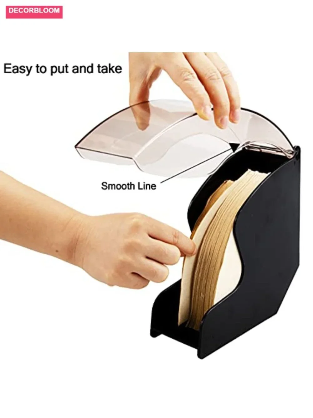 Coffee Filter Holder Dustproof Storage Box for 100 Filters